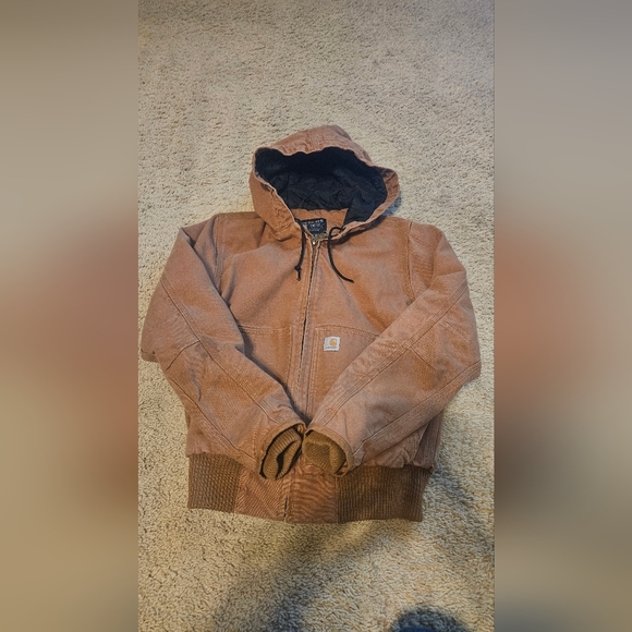 Carhartt Washed Duck Active Jacket - Style #104053 - Women's SMALL - Tan/Brown - Picture 2 of 8